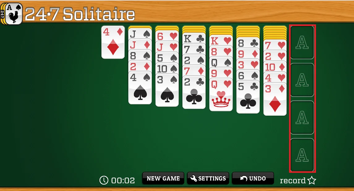 Forty thieves solitaire