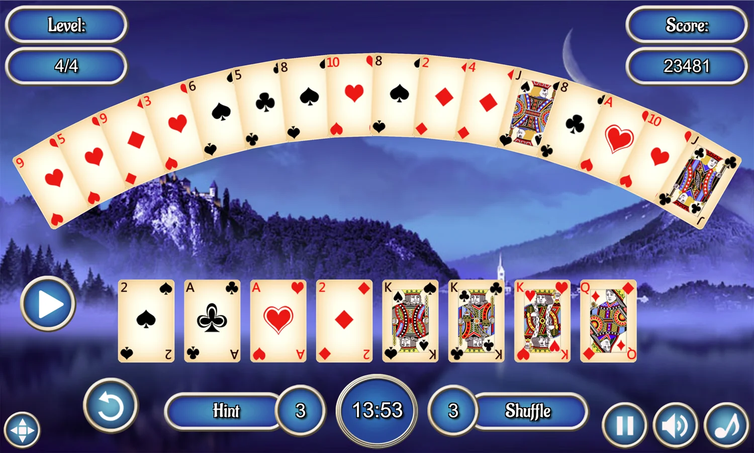 Tri peaks solitaire